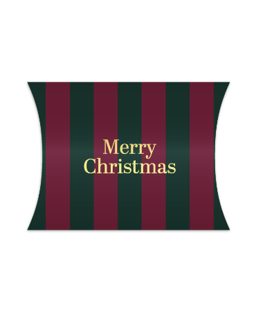 Gondeldoosje Merry Christmas Stripes in groen, bordeaux en goud – Liefs en Lintjes
