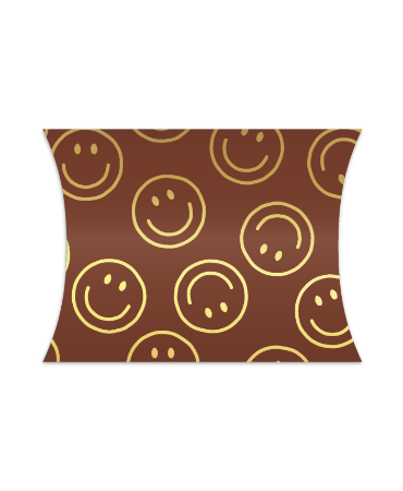 Gondeldoosje Smiley Mokka/Beige met gouden smileys – Liefs en Lintjes