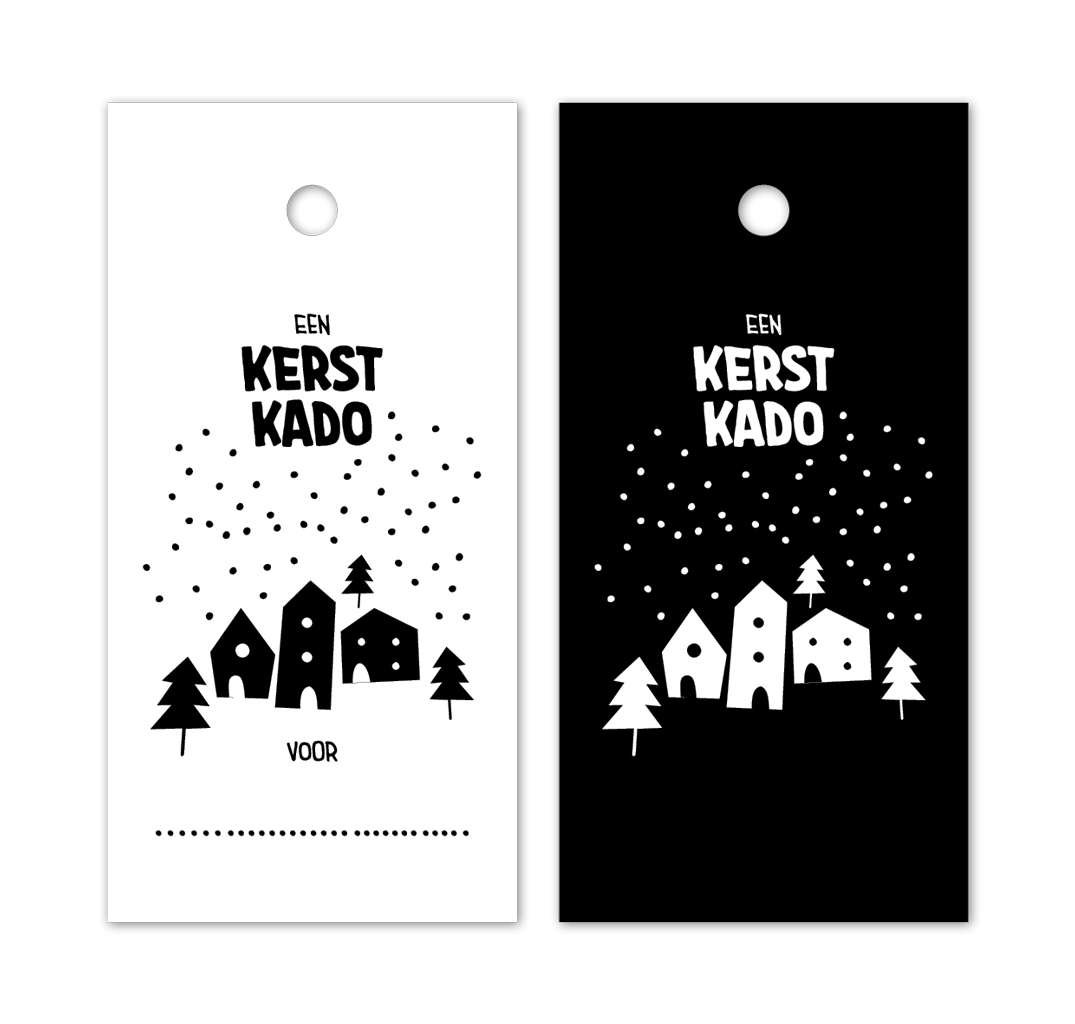 Label een kerst kado