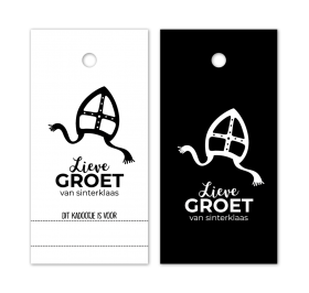 Label lieve groet van sinterklaas