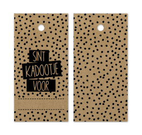 Label sint kadootje voor... kraft