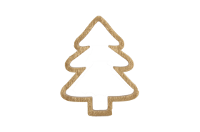 Houten kerstboompje open in goud 6 cm – Liefs en Lintjes