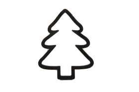 Houten kerstboompje open in zwart 6 cm – Liefs en Lintjes