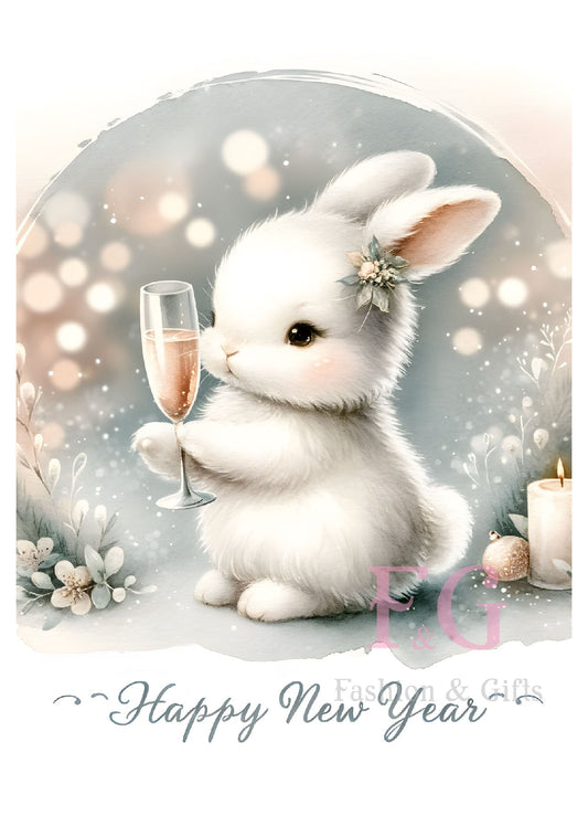 Kaart - FG Champagne bunny