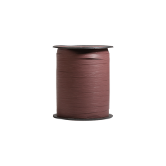 Krullint met paperlook in bruinrode kleur, 10 mm breed – 5 meter lang – Liefs en Lintjes