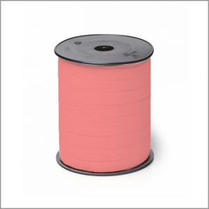 Krullint met paperlook in oudroze, 10 mm breed – 5 meter lang – Liefs en Lintjes