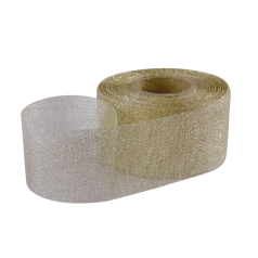 Lucente lint goud met glitter – 50 mm breed – per meter – Liefs en Lintjes
