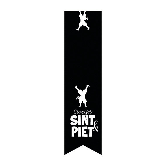 Stickers label, groetjes sint & piet
