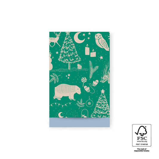 Cadeauzakjes christmas vintage green - M