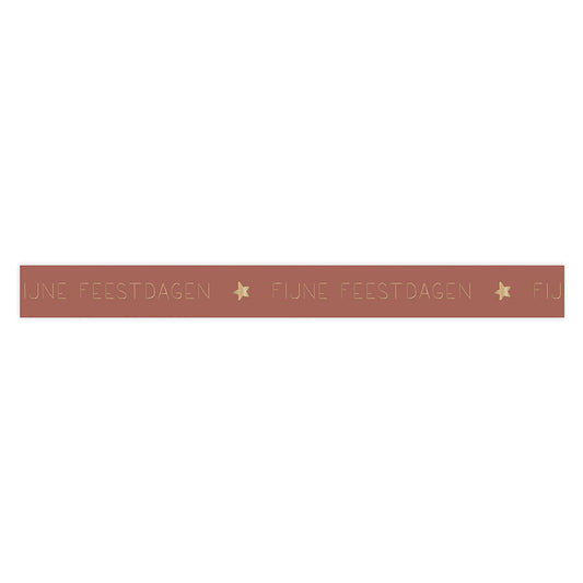 Krullint Fijne Feestdagen - Gold Warm Red