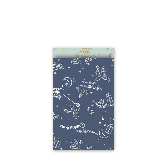 Cadeauzakjes Sing along sing | blauw/wit M