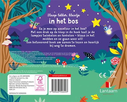 Slaap lekker, kleintje – In het bos kinderboek kartonboekje met lichtjes