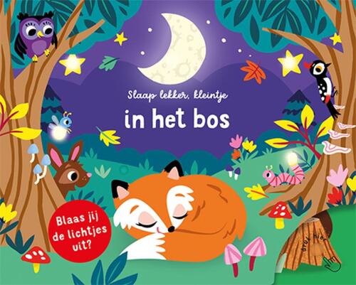 Slaap lekker, kleintje – In het bos kinderboek kartonboekje met lichtjes
