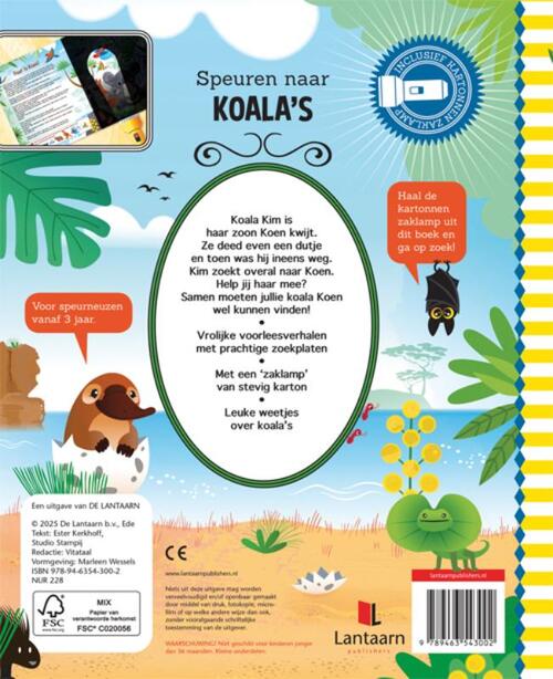 Speuren naar koala’s kinderboek met kartonnen zaklamp – Liefs en Lintjes