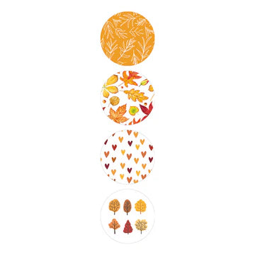 Sticker Herfst Mix (35mm, Set van 12) – Liefs en Lintjes