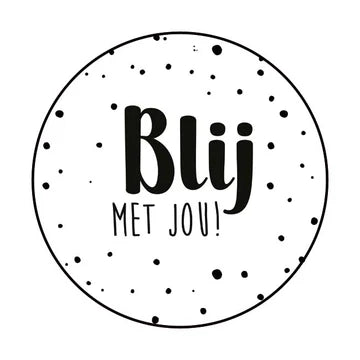 Stickers Blij met Jou (45mm) – Liefs en Lintjes