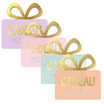 Stickers Cadeau voor Jou Assorti (48x49mm) met goudfolie – Liefs en Lintjes