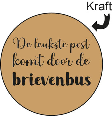 Stickers De Leukste Post Komt Door de Brievenbus (45mm) – Liefs en Lintjes