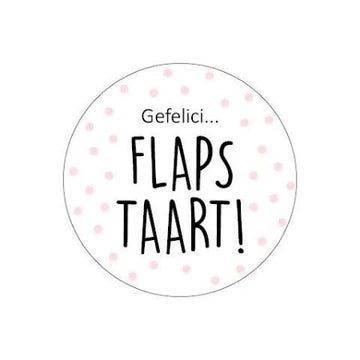 Stickers Gefeliciflapstaart (40mm) – Liefs en Lintjes