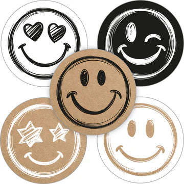 Happy Smileys Assorti stickers 35mm - Liefs en Lintjes