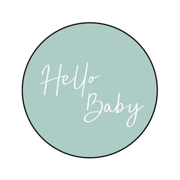 Stickers Hello Baby (45mm) – Liefs en Lintjes