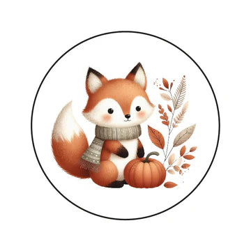 Stickers Herfst Vosje (45mm) – Liefs en Lintjes