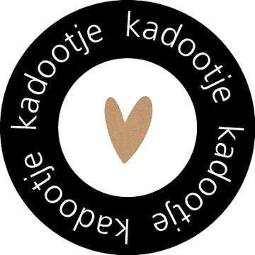 Stickers Kadootje 35mm Kraft Hart - Liefs en Lintjes