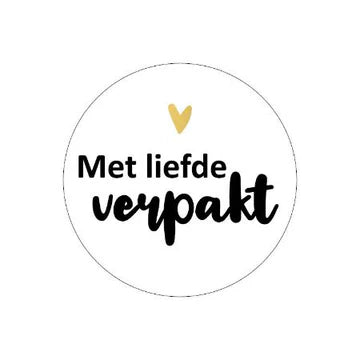 Met Liefde Verpakt stickers 40mm - Liefs en Lintjes