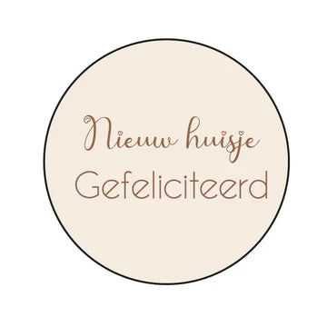 Stickers Nieuw Huisje Gefeliciteerd (45mm) – Liefs en Lintjes