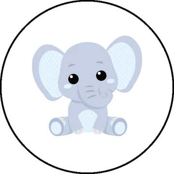 Olifant Blauw stickers 45mm - Liefs en Lintjes