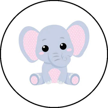 Olifant Roze stickers 45mm - Liefs en Lintjes