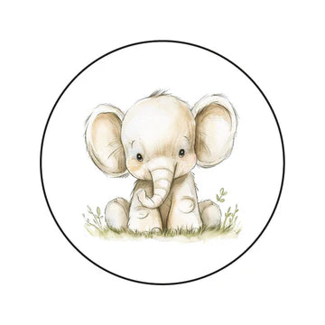 Stickers Schattig Olifantje (45mm) – Liefs en Lintjes