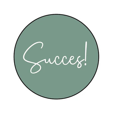 Succes mintgroene stickers 45mm - Liefs en Lintjes