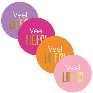 Veel Liefs stickers 50mm mix - Liefs en Lintjes