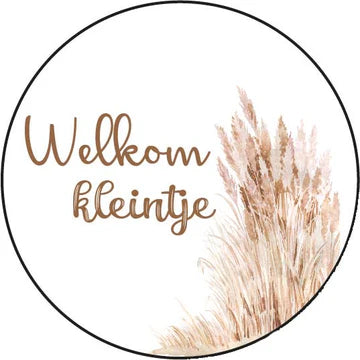 Welkom Kleintje stickers 45mm - Liefs en Lintjes