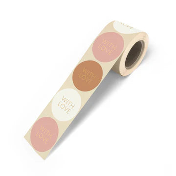 With Love stickers mix 50mm - Liefs en Lintjes
