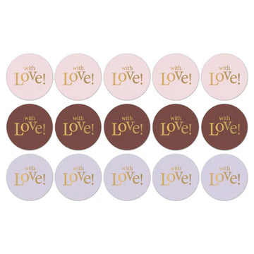 With Love stickers warm mix 50mm - Liefs en Lintjes