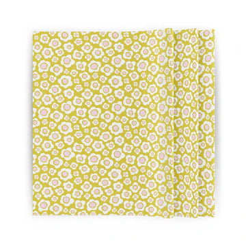 Vloeipapier met retro bloemenprint in geel, roze en wit Retro Flowers – Liefs en Lintjes