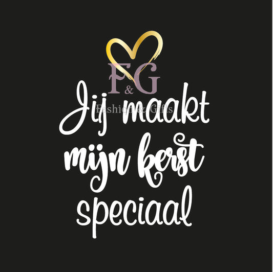 Cadeaukaartje - Jij maakt mijn kerst speciaal