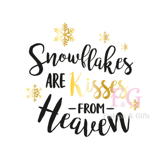 Cadeaukaartje - Snowflakes are kisses from heaven
