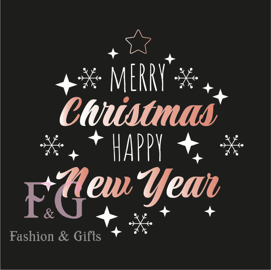 Cadeaukaartje - Merry christmas happy newyear