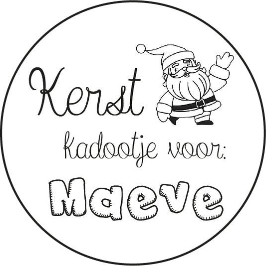 Persoonlijke sticker kerst kadootje voor: sneeuwman