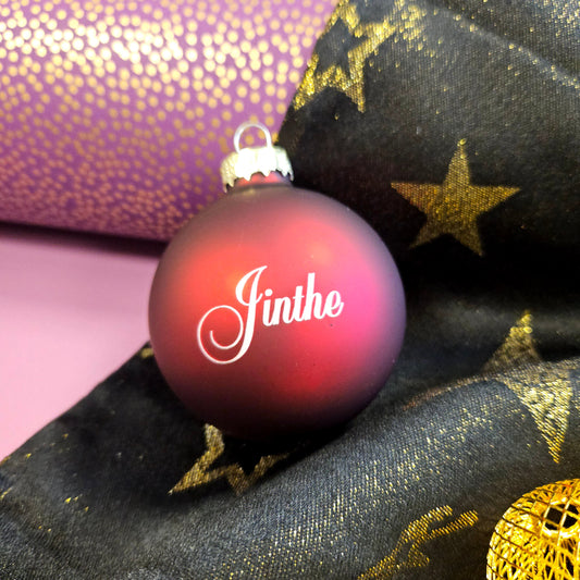 Kerstbal met naam/tekst