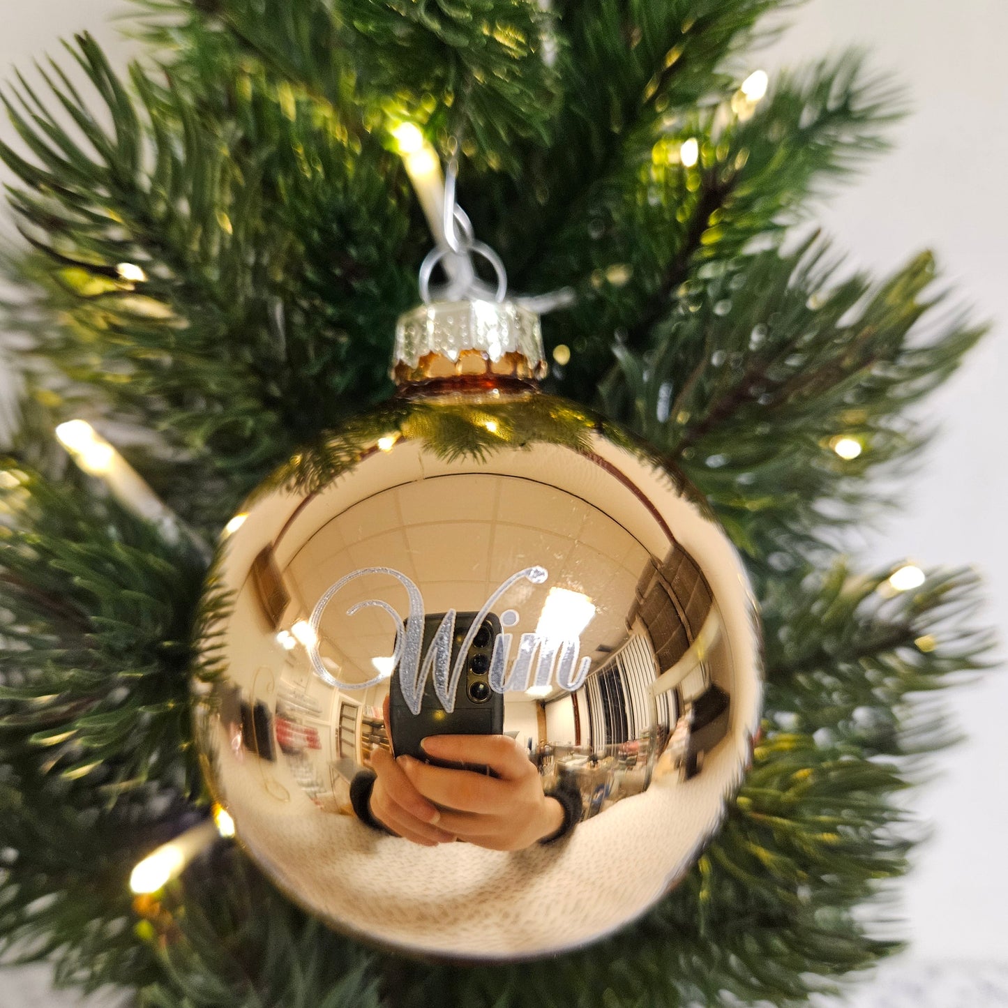 Kerstbal met naam/tekst
