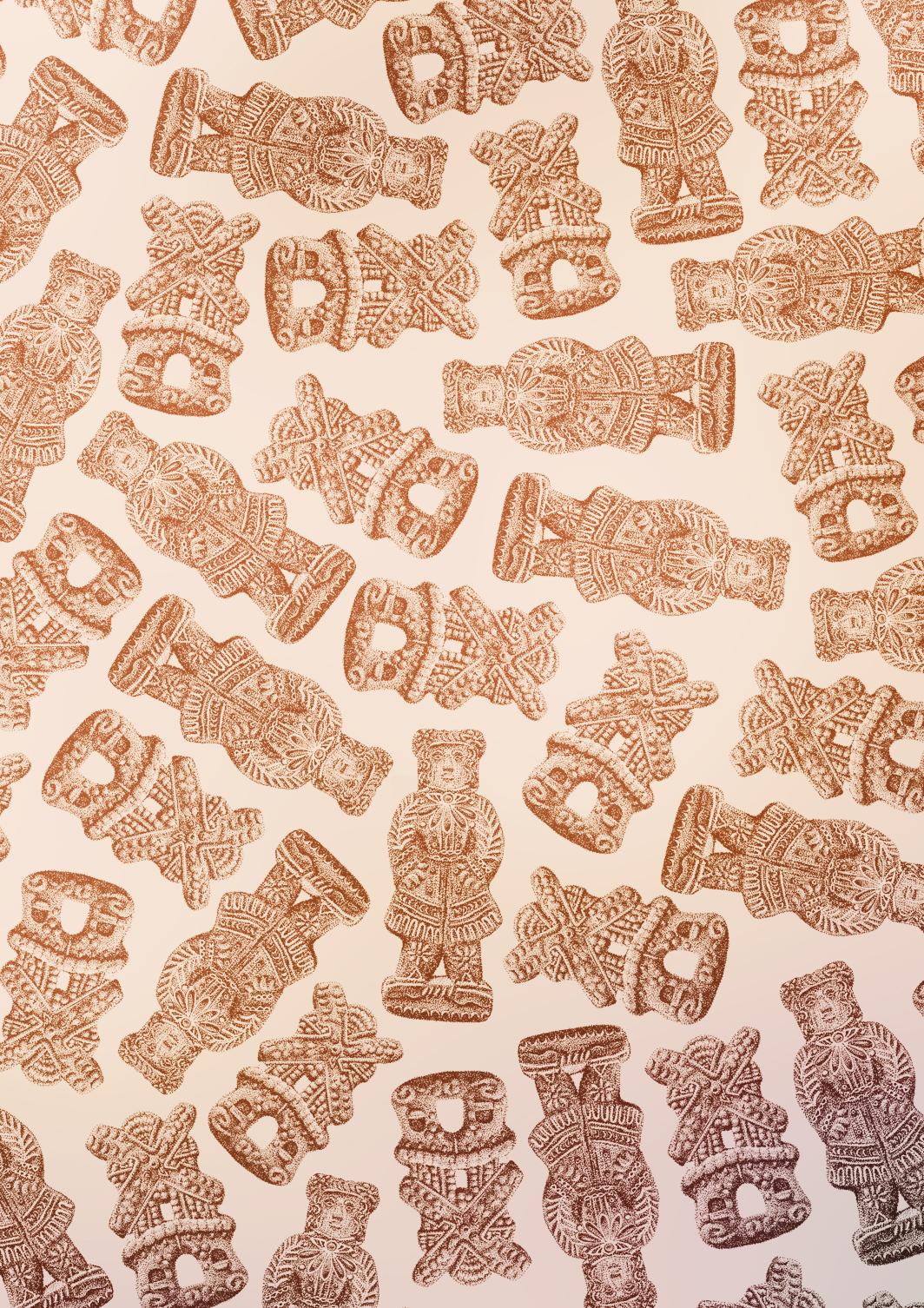 Cadeaupapier speculaas nude 50cm