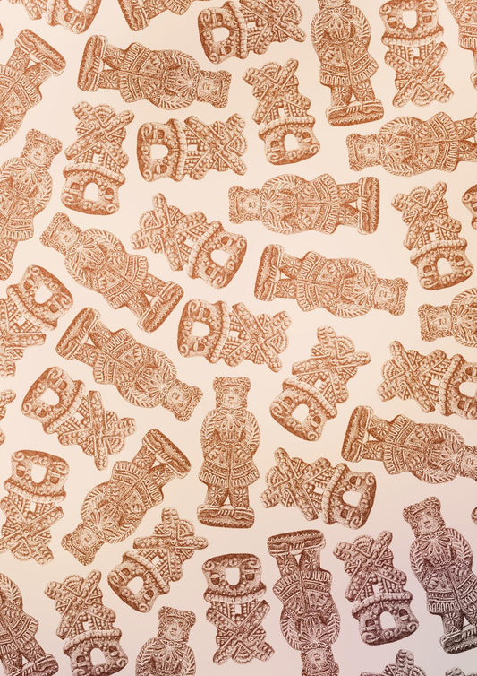 Cadeaupapier speculaas nude 50cm