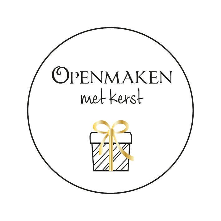 Stickers FG openmaken met kerst | cadeautje