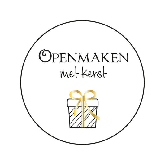 Stickers FG openmaken met kerst | cadeautje