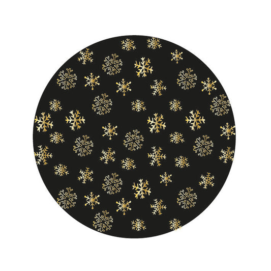 Stickers FG sneeuwvlokken | zwart/goudlook