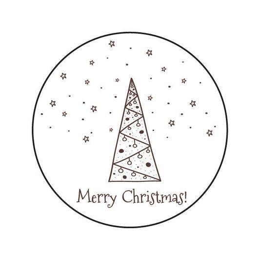 Stickers FG merry christmas | kerstboom